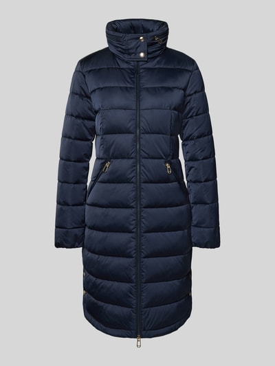 JOOP! Gewatteerde lange jas met opstaande kraag, model 'Christin' Marineblauw - 2