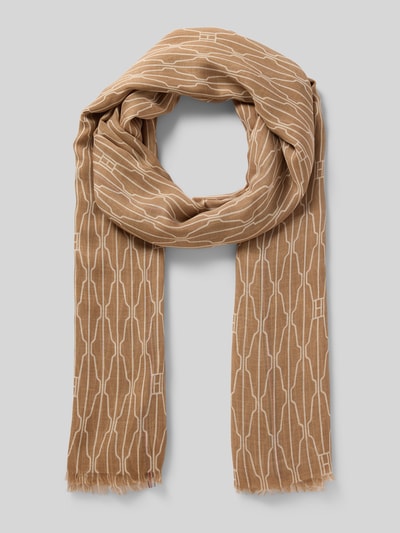 Tommy Hilfiger Sjaal met korte franjes Beige - 1