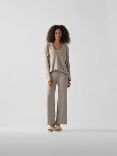 Lisa Yang Pullover mit V-Ausschnitt Dunkelgrau 1