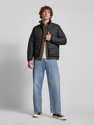 Jack & Jones Gewatteerd jack met opstaande kraag, model 'STATE' Zwart - 1