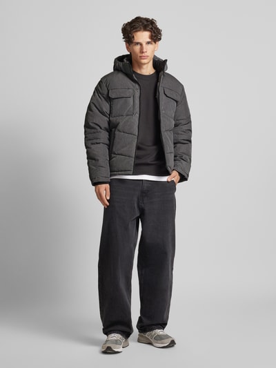 Jack & Jones Steppjacke mit Brusttaschen Dunkelgrau Melange 1