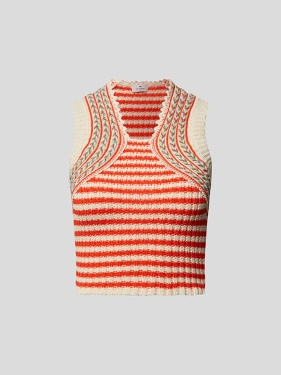 Etro Crop Top mit Streifenmuster Rot 2