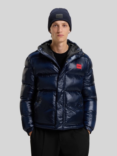 HUGO Czapka beanie z czystej bawełny model ‘XEVON_B’ Granatowy 1