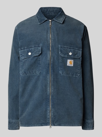 Carhartt Work In Progress Cordjacke mit Zweiwege-Reißverschluss Modell 'REYNOLD' Dunkelblau 2