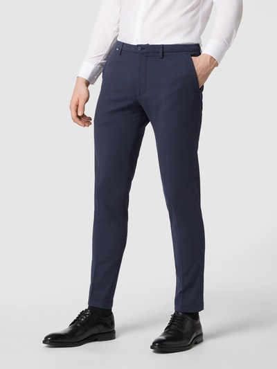 Cinque Slim fit stoffen broek met stretch, model 'CiBrody' Donkerblauw gemêleerd - 4