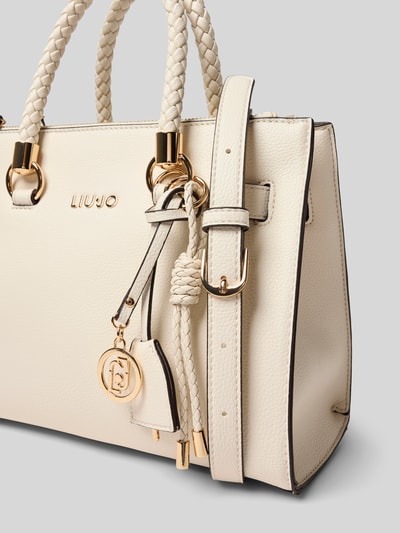 Liu Jo White Handtasche mit Label-Applikation Modell 'SATCHEL MANHATTAN' Offwhite 3
