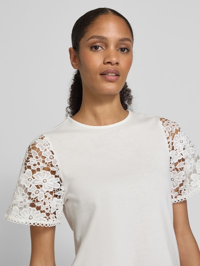 Vero Moda T-shirt o kroju regular fit z czystej bawełny model ‘PANNA’ Biały 3