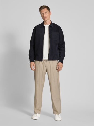 Forét Regular fit overhemdjack met kentkraag en tweewegsritssluiting Zwart - 1