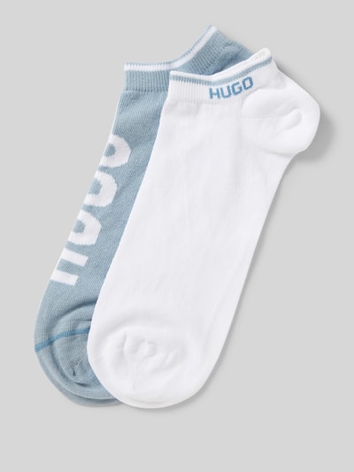 HUGO Sneakersocken mit Label-Detail im 2er-Pack Hellblau 1