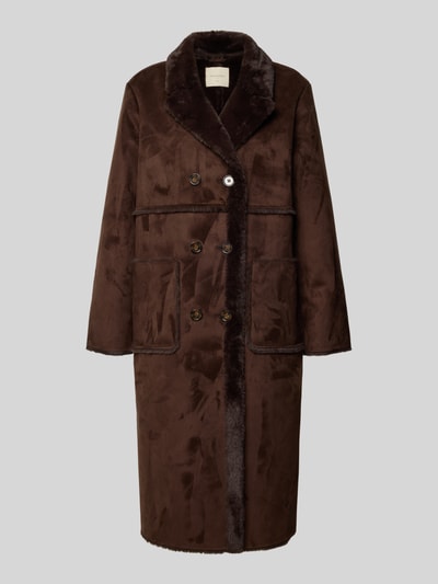 FREE/QUENT Mantel in Leder-Optik Modell 'LAMSE' Dunkelbraun 2