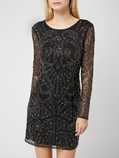 LACE & BEADS Cocktailkleid aus Mesh mit Pailletten Black 4