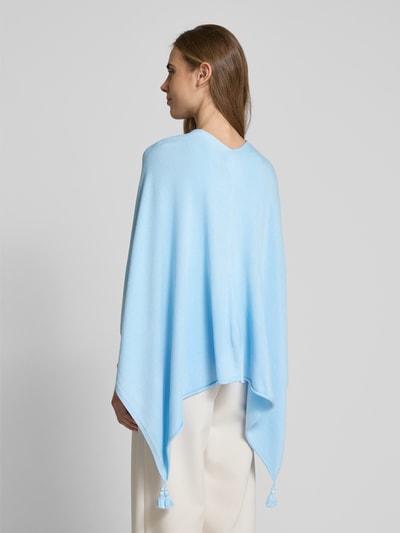 comma Poncho mit Quasten Hellblau 5