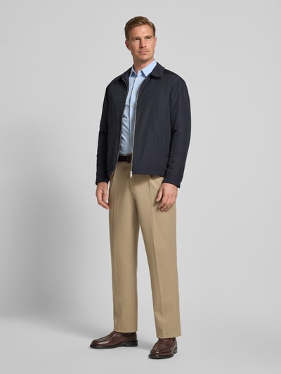 Casual Friday Jack met platte kraag, model 'ALBRECHT PADDED JACKET' Donkerblauw - 1