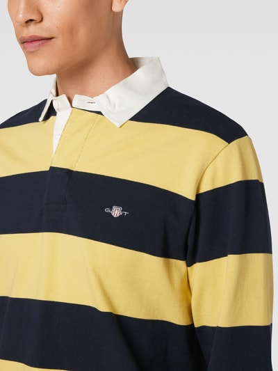 Gant Sweatshirt mit Streifenmuster Modell 'SHIELD' Gelb 3