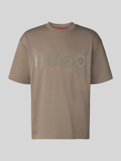 HUGO Relaxed Fit T-Shirt aus reiner Baumwolle Modell 'DINKEE' Mittelbraun 2