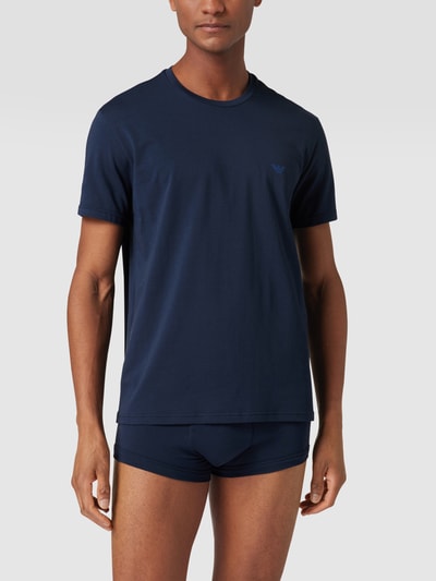 Emporio Armani T-shirt met logoprint in een set van 2 stuks Donkerblauw - 1