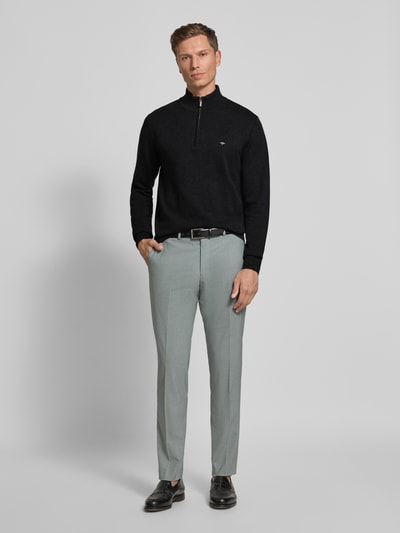 Fynch-Hatton Gebreide pullover met schipperskraag Antraciet - 1