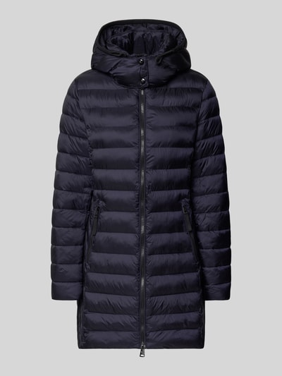 Fuchs Schmitt Płaszcz pikowany o kroju regular fit z kapturem Granatowy 2