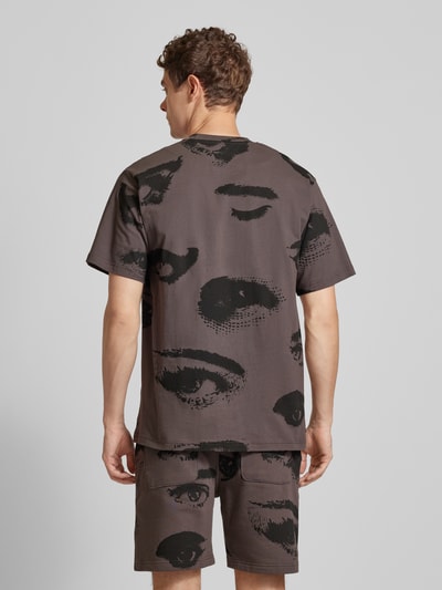 The Hundreds T-shirt met labelstitching, model 'SURVEILLANCE' Antraciet - 5