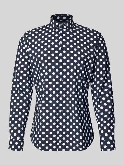 Jake*s Slim Fit Freizeithemd mit Kentkragen Marine 2