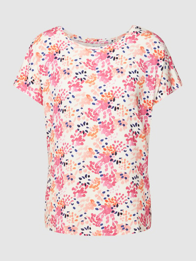 Christian Berg Woman T-shirt met gebloemd all-over motief Offwhite - 2