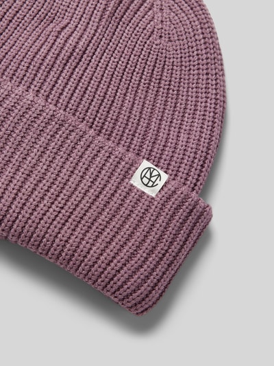 MSCH Copenhagen Czapka beanie z naszywką z logo model ‘Galline Rachelle’ Fiołkoworóżowy 2