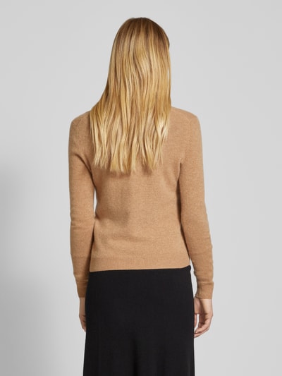 Christian Berg Woman Gebreide pullover met ribboorden Camel - 5