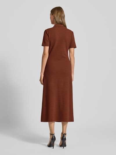 Zero Midikleid mit Strukturmuster Mittelbraun 5