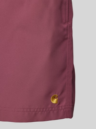 Carhartt Work In Progress Badehose mit Label-Stitching Modell 'CHASE' Bordeaux 2