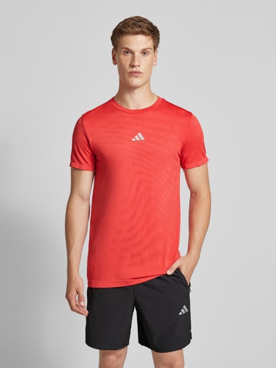 Adidas Training T-shirt z fakturowanym wzorem Czerwony 4