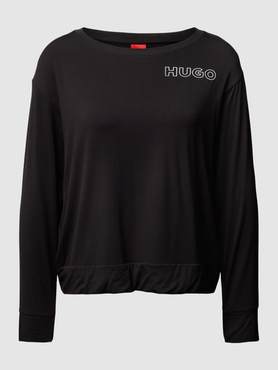 HUGO Longsleeve mit Label-Print Modell 'UNITE' Black 2