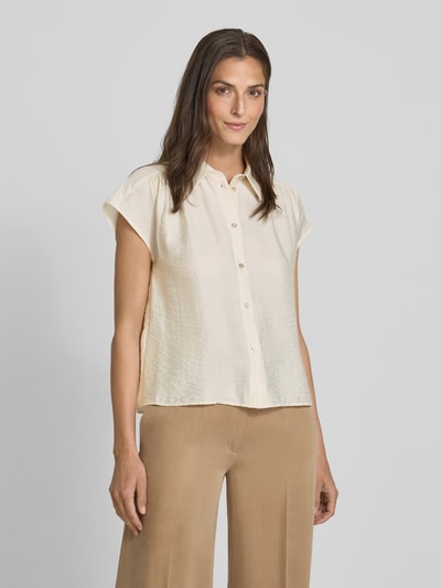 OPUS Bluzka koszulowa o kroju regular fit z lyocellu model ‘Fairi’ Beżowy 4