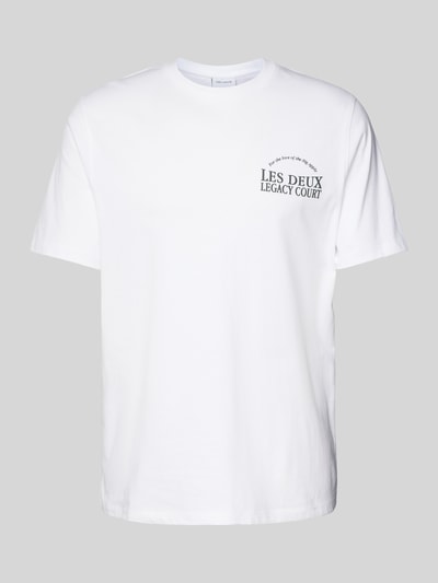 Les Deux T-Shirt mit Label-Stitching Modell 'Legacy' Weiss 2