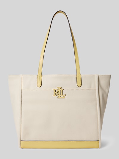 Lauren Ralph Lauren torba shopper z aplikacją z logo Beżowy 2