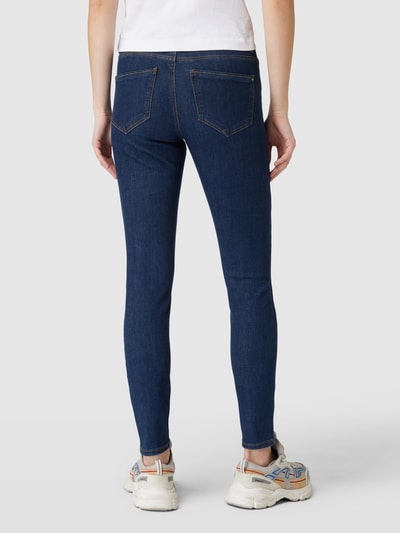 Only Skinny fit jeans met labelpatch, model 'WAUW' Donkerblauw - 5