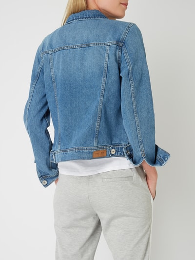 Review Jeansjacke mit Pattentaschen Blau 4