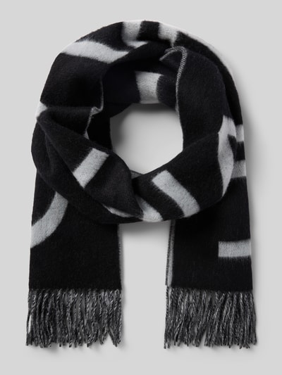 CK Calvin Klein Wollen sjaal met all-over logostitching, model 'Bold'  - 1