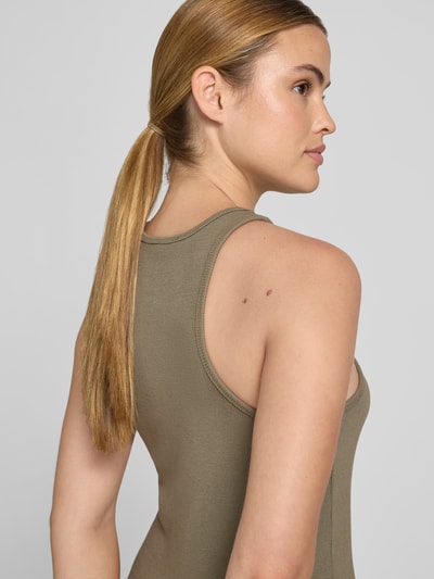Anine Bing Slim Fit Kleid aus Viskose-Mix Khaki 3