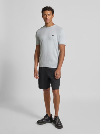 BOSS Green Regular fit T-shirt van katoenmix, model 'MOMENTUM' Lichtgrijs - 1