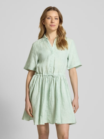 Tommy Hilfiger Ausgestelltes Hemdblusenkleid aus reinem Leinen Hellgruen 4
