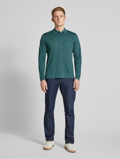 RAGMAN Regular fit poloshirt met borstzak Turquoise - 1