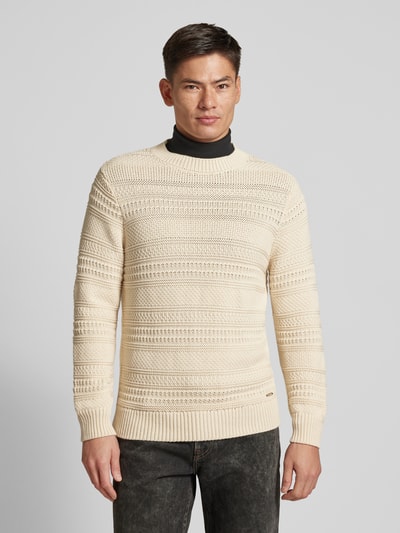 RAGMAN Gebreide pullover met ronde hals Offwhite - 4