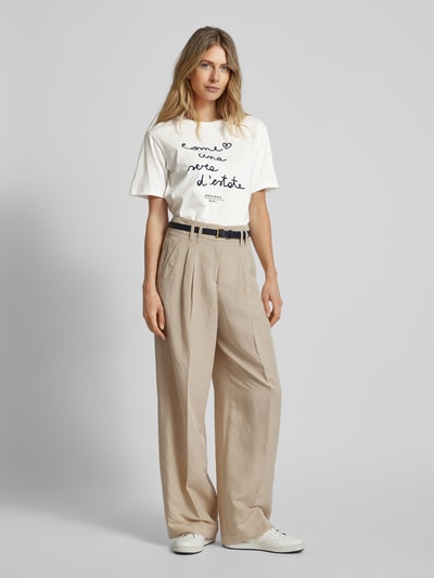 Weekend Max Mara T-shirt met ronde hals, model 'BARBANO' Offwhite - 1