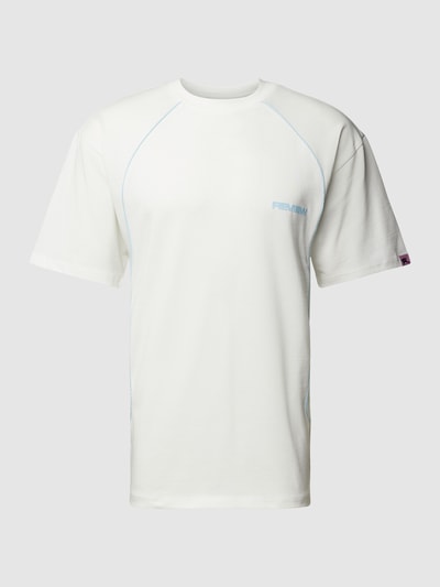 REVIEW T-Shirt mit Kontrastpaspeln Offwhite 2