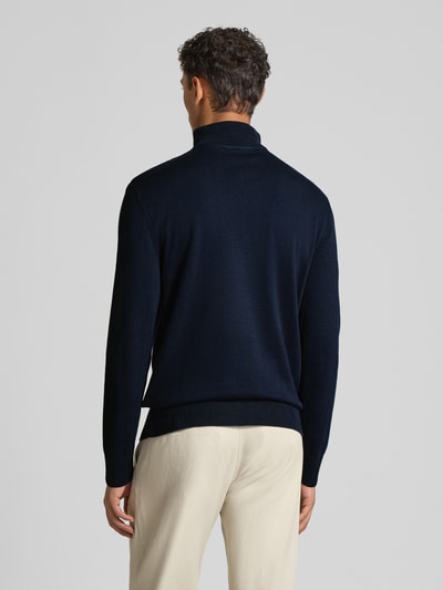 Tom Tailor Denim Regular Fit Troyer aus reiner Baumwolle Dunkelblau 5