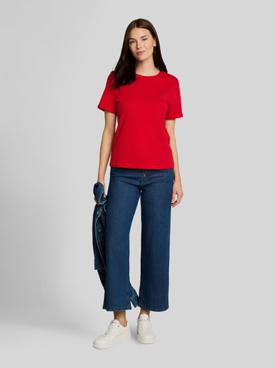 Tom Tailor Regular Fit T-Shirt aus reiner Baumwolle Rot 1
