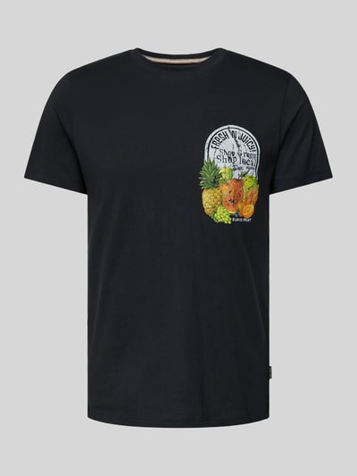 Blend T-shirt met motiefprint Zwart - 2