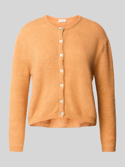 American Vintage Strickjacke aus Alpaka-Mix mit Rundhalsausschnitt Modell 'VITOW' Sand Melange 2