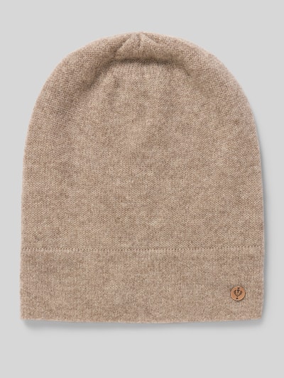 Fraas Kaschmirmütze mit Label-Applikation Beige 1