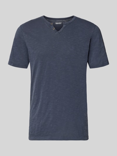 JACK & JONES T-Shirt aus Baumwolle Modell 'SPLIT' Dunkelblau 2